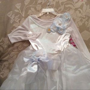 Girl’s Cindarella's Wedding Dress & Bouquet, Veil